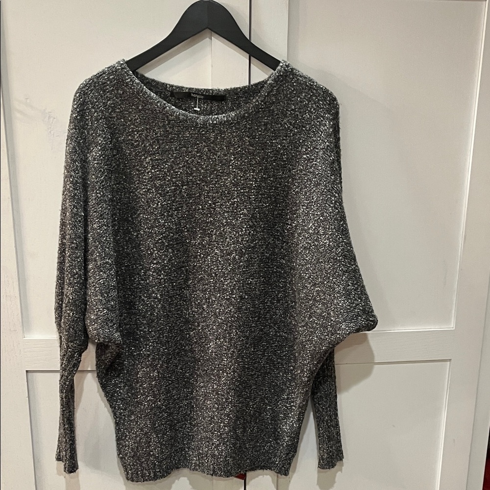 Kenzie Heathered Gray Crew Neck Sweater